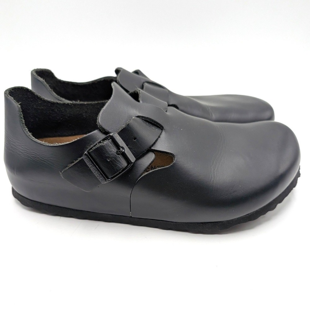 Birkenstock London Black Leather Clogs Shoes Sandals Shoes EU 40 L9 M7 WORN ONCE